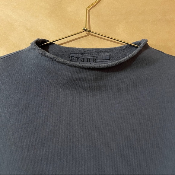 Frank & Eileen | Audrey Funnel Neck Capelet Pullover Sweatshirt Grey One Size - Picture 3 of 8